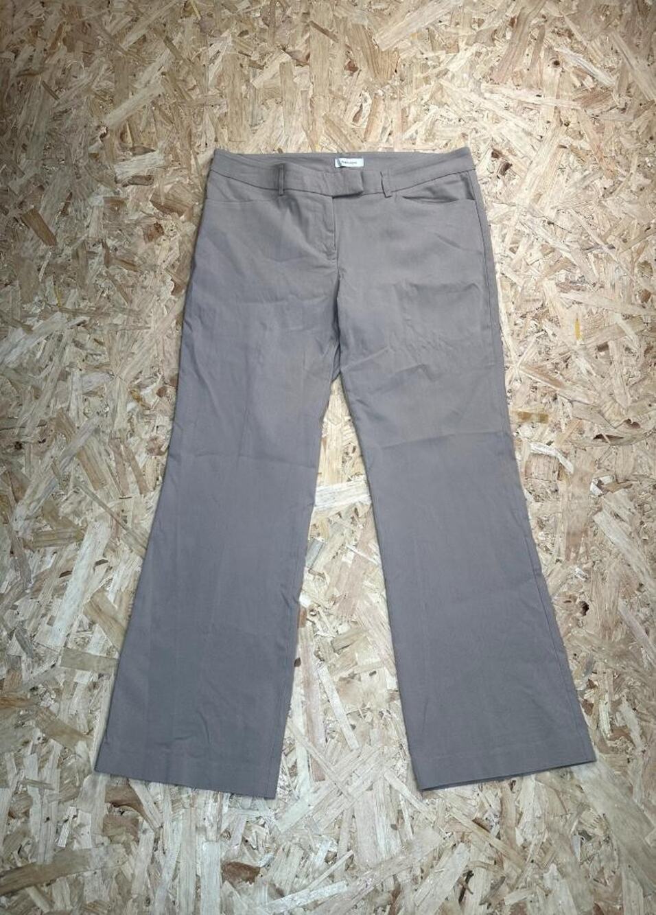 Van Heusen Dress Pants Womens 12 Taupe Brown Stretch Bootcut Mid Rise Slacks